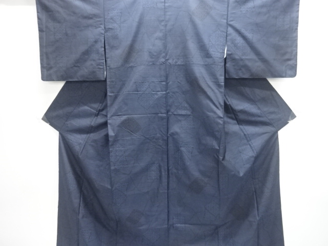 JAPANESE KIMONO / DORO OSHIMA TSUMUGI (7 maruki) / WOVEN CLASSICLA PATERN